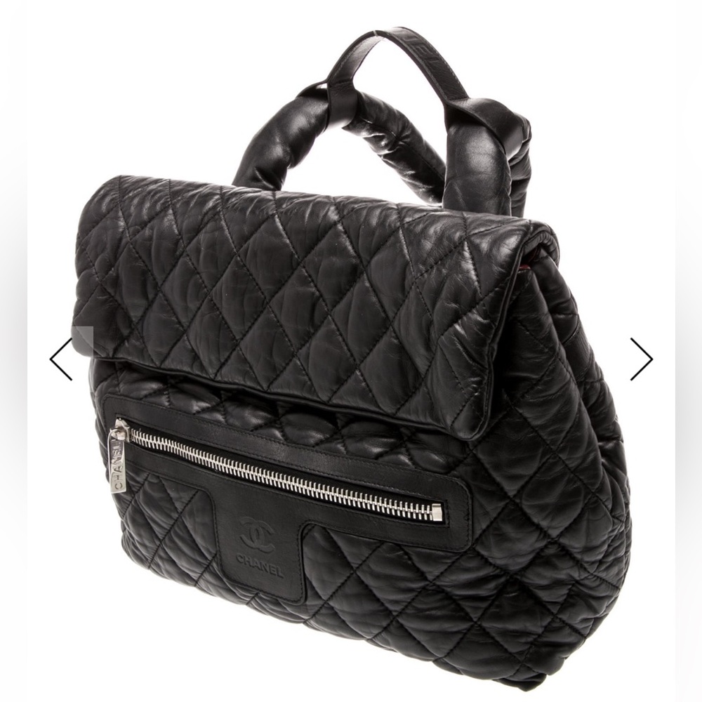 Rare CHANEL cocoon rectangular backpack 2010A black quilted nylon Karl Lagerfeld - Picture 1 of 16